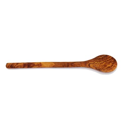 Round wooden spoon made of olive wood