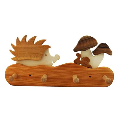 Children's wardrobe made of wood, hedgehog