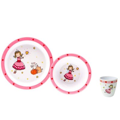 Children's tableware set for girls, magic fairy 3 pieces.