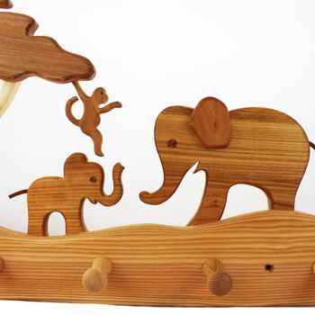 Armoire pour enfants en bois, éléphants 2