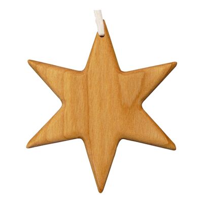 Christmas tree decorations made of wood, star window decorations