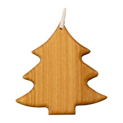 Christmas tree decorations made of wood fir, gift tags