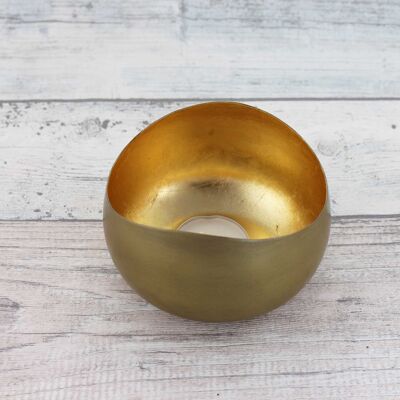 Tealight holder 11cm Goldlicht Swing, gold colored