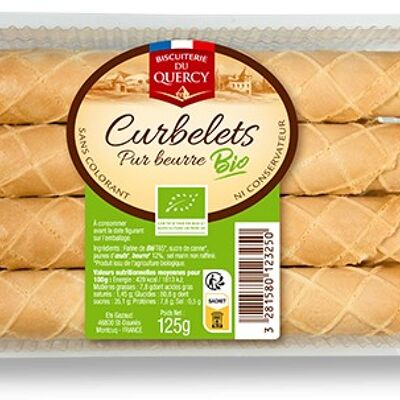 Curbelets (pur beurre) Bio*, Carton de 9 barquettes