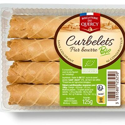 Curbelets (pur beurre) Bio*, Carton de 9 barquettes