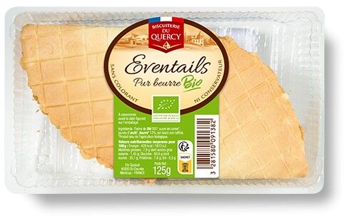 EVENTAILS (burro puro) Biologico Scatola da 9 vassoi x 125 g