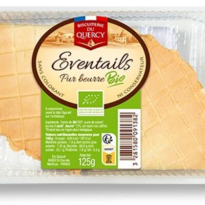 Eventails (pur beurre) Bio*, Carton de 9 barquettes