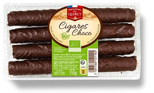 Puros de Chocolate Ecológico Caja de 12 bandejas x 110 g