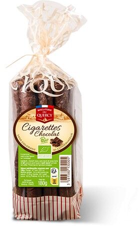 Cigarrillos de Chocolate Orgánico Caja de 12 sobres x 180 g