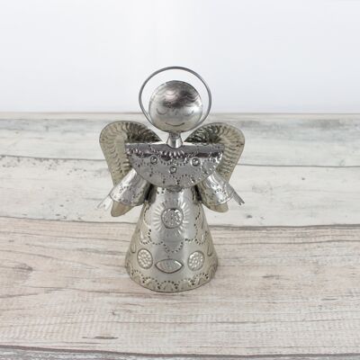 Angel silver 15cm, guardian angel, Christmas decoration