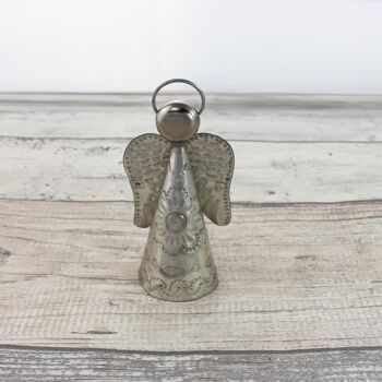Ange argenté 11cm, ange gardien, décoration de Noël 1