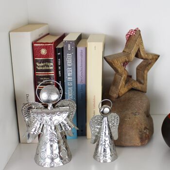 Ange argenté 11cm, ange gardien, décoration de Noël 3