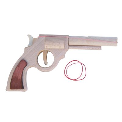 Wooden cowboy gun, wooden toy revolver
