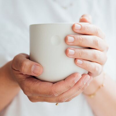 Tasses à Thé Point de Repos - Blanc Craie