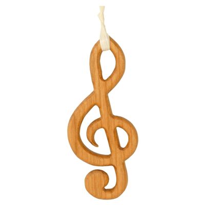 Christmas tree decorations made of wood clef pendant