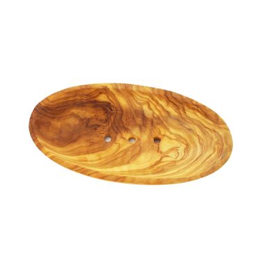 Soap dish made of wood, large oval soap dish