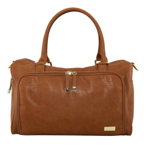 Double Zip Satchel Changing Bag Amber