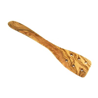 Kitchen spatula perforated 30cm made of olive wood