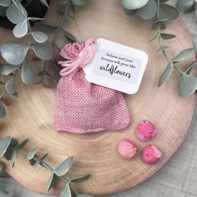 Wildflower Seedball Bag - PINK