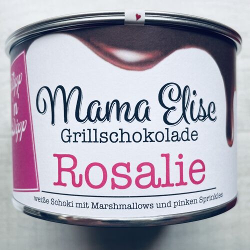 Rosalie - weiße Schoki mit Marshmallows und pinken Sprinkles