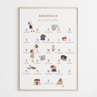 Poster A3 - ABC of the little schoolboy