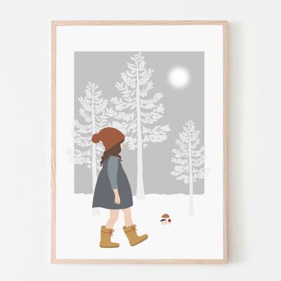 Poster A4 - Passeggiata nella foresta