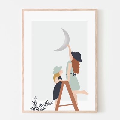Poster A4 - La scala della luna