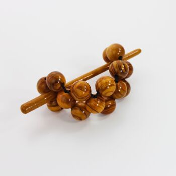 Ruban de perles en bois avec une épingle à cheveux 2