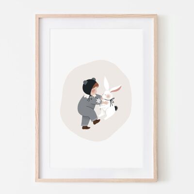 Poster A4 - Sleepy Baby blu