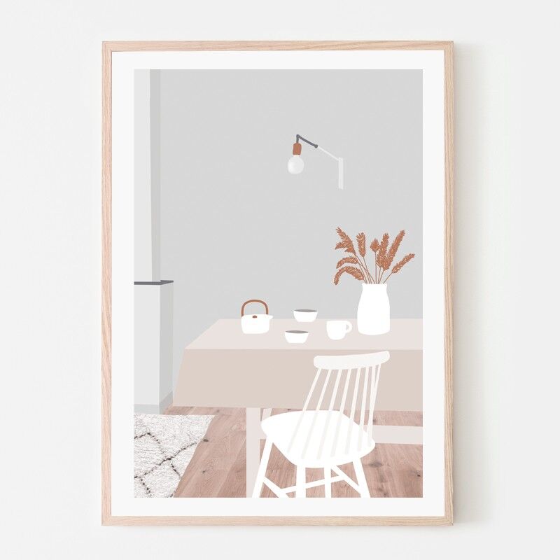 A4 poster - Tea in the dining room