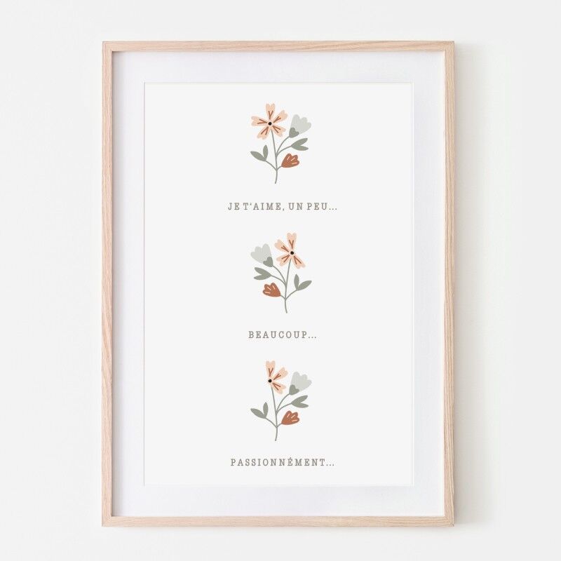 Poster A4 - Poster A4 - Tris di fiori