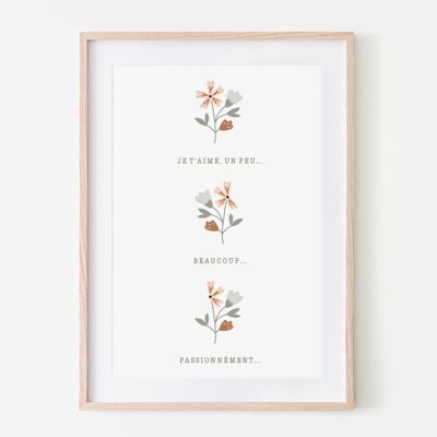 A4 poster - A4 poster - Trio of flowers