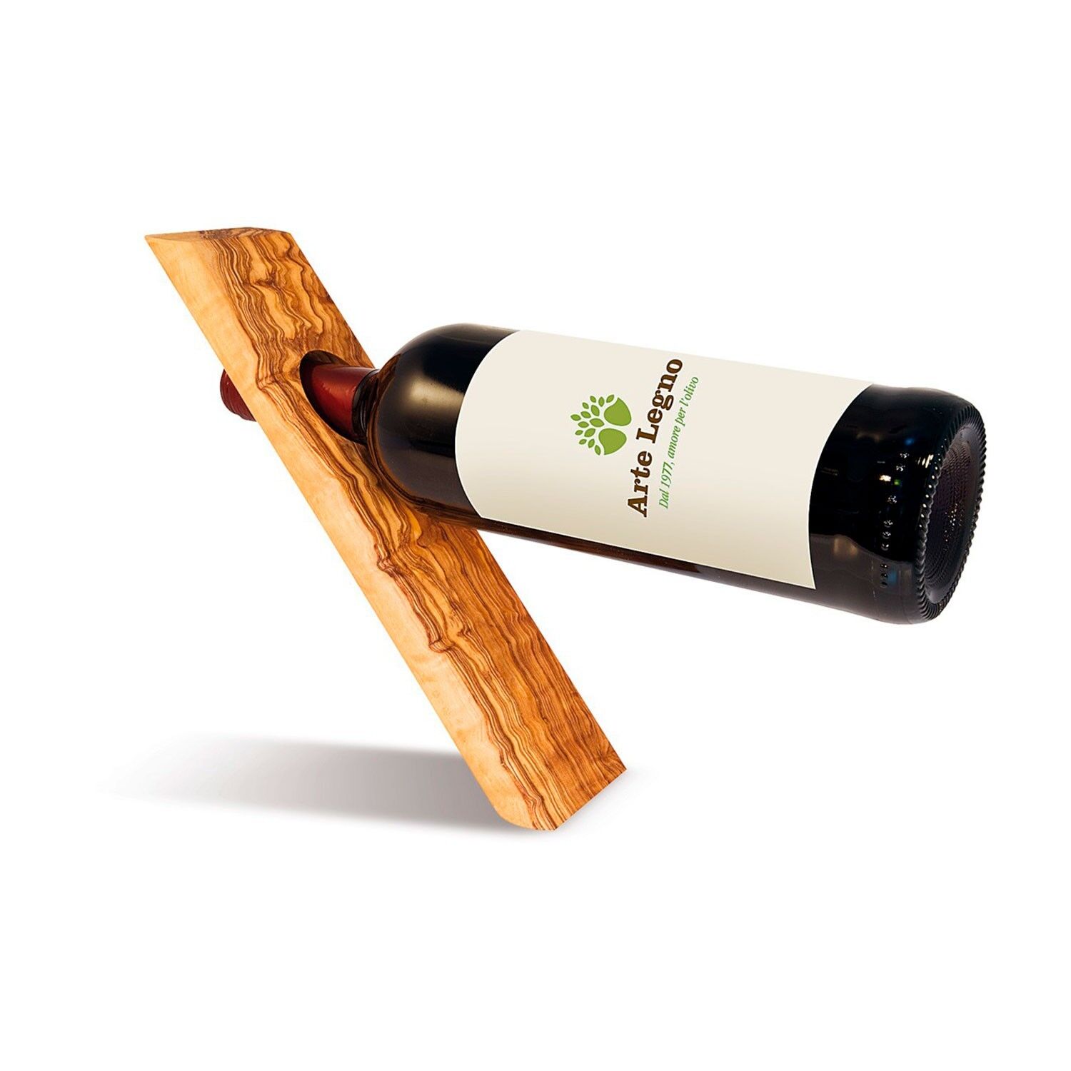 Weinflaschenhalter aus Holz , Brett Raffael