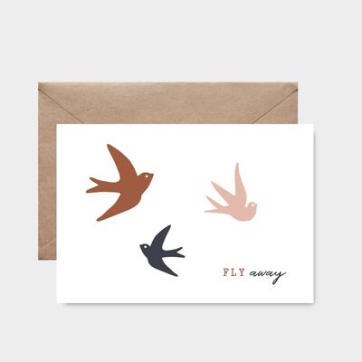 Carte postale - Fly away