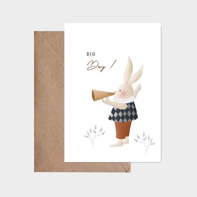 Postcard - Big news from the rabbit - boy
