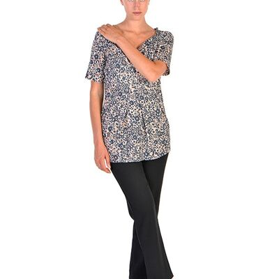 Blusa 501 - Flor Rosa Empolvado