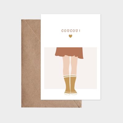 Postcard - Skirt and boots