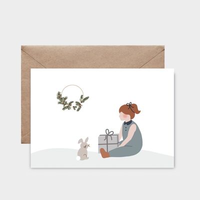 Postal - El regalo del conejo
