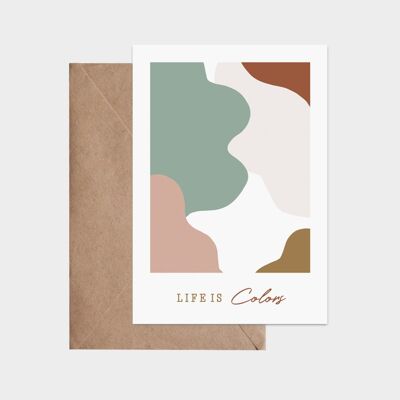 Postkarte - Das Leben ist Farben