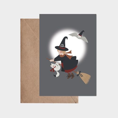 Carte postale - Ma petite sorcière bien aimée