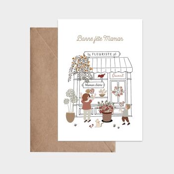 Carte postale - Maman Fleuriste 1
