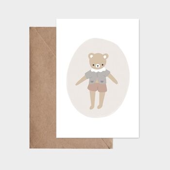 Carte postale - Mon petit ourson parme 1