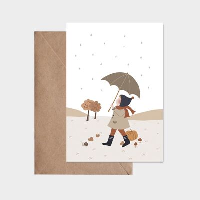 Cartolina - Sotto il mio ombrello
