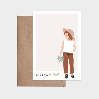 Postkarte - Der Frühling ist zurück