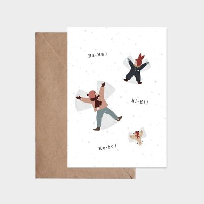 Cartolina - Passi nella neve