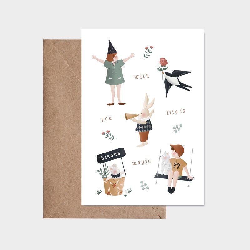 Postale - Contigo la vida es magica