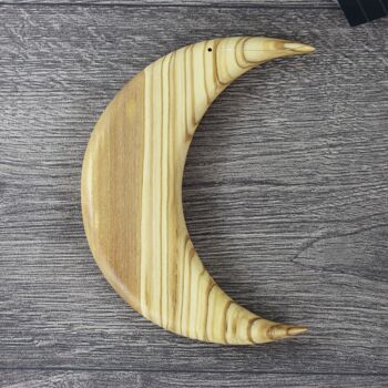 Décoration de fenêtre lune en bois 14,5 cm, décoration de Noël 3