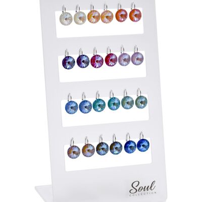Display earrings HK14TB "DeLite" (12 pairs) with Premium Crystal from Soul Collection