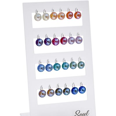 Mostra orecchini HK14TB "DeLite" (12 paia) con Premium Crystal della Soul Collection