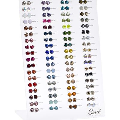 Display ear studs OSGK39 (8mm) (72 pairs) with Premium Crystal from Soul Collection